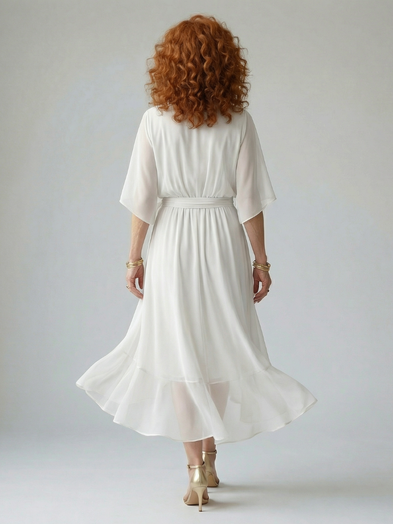 ELRIC| Light Drape Midi Dress