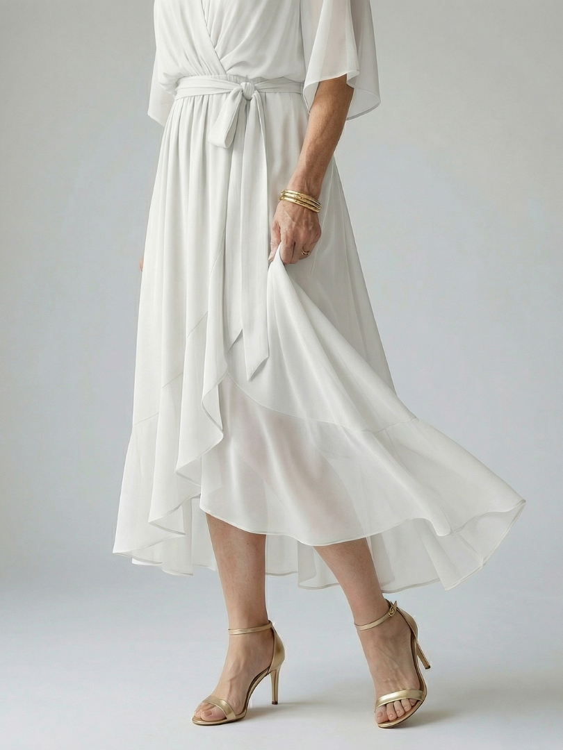 ELRIC| Light Drape Midi Dress