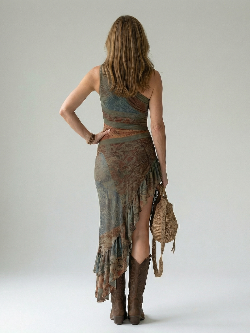 ZALIA | Quiet Drape MIdi Dress