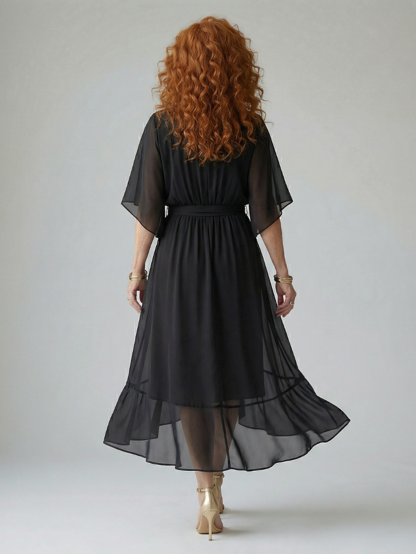 ELRIC| Light Drape Midi Dress