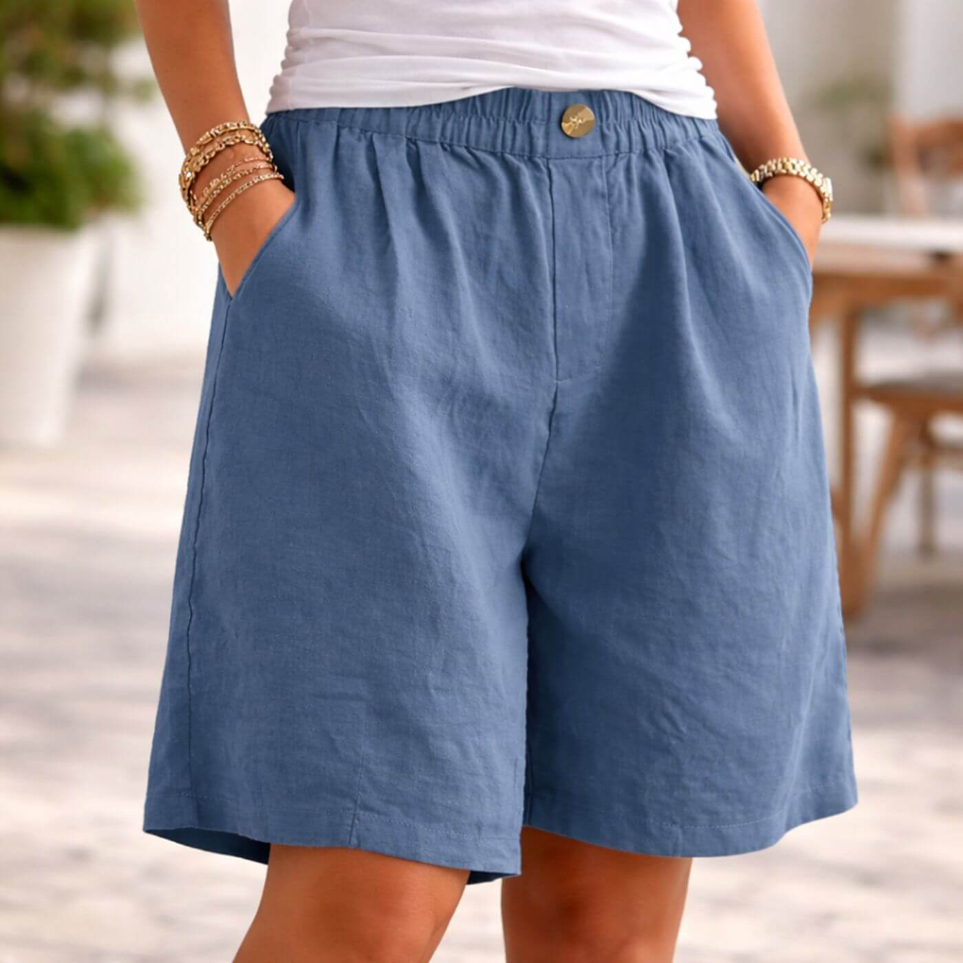 PEYTON™ | Elastic Waist Loose Fit Shorts