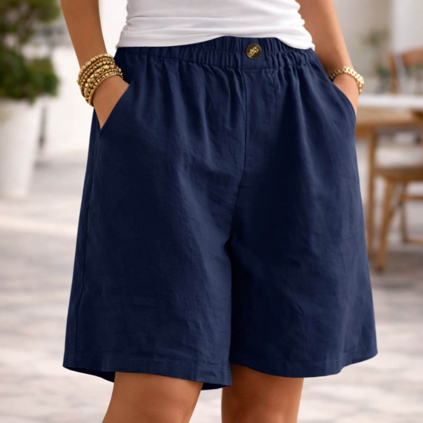 PEYTON™ | Elastic Waist Loose Fit Shorts