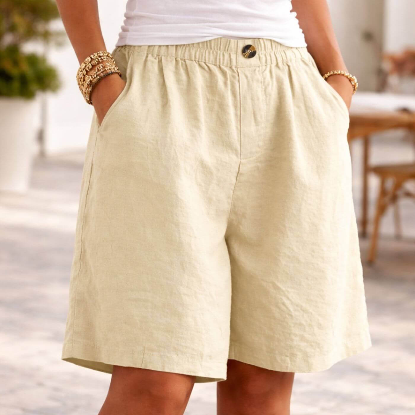 PEYTON™ | Elastic Waist Loose Fit Shorts