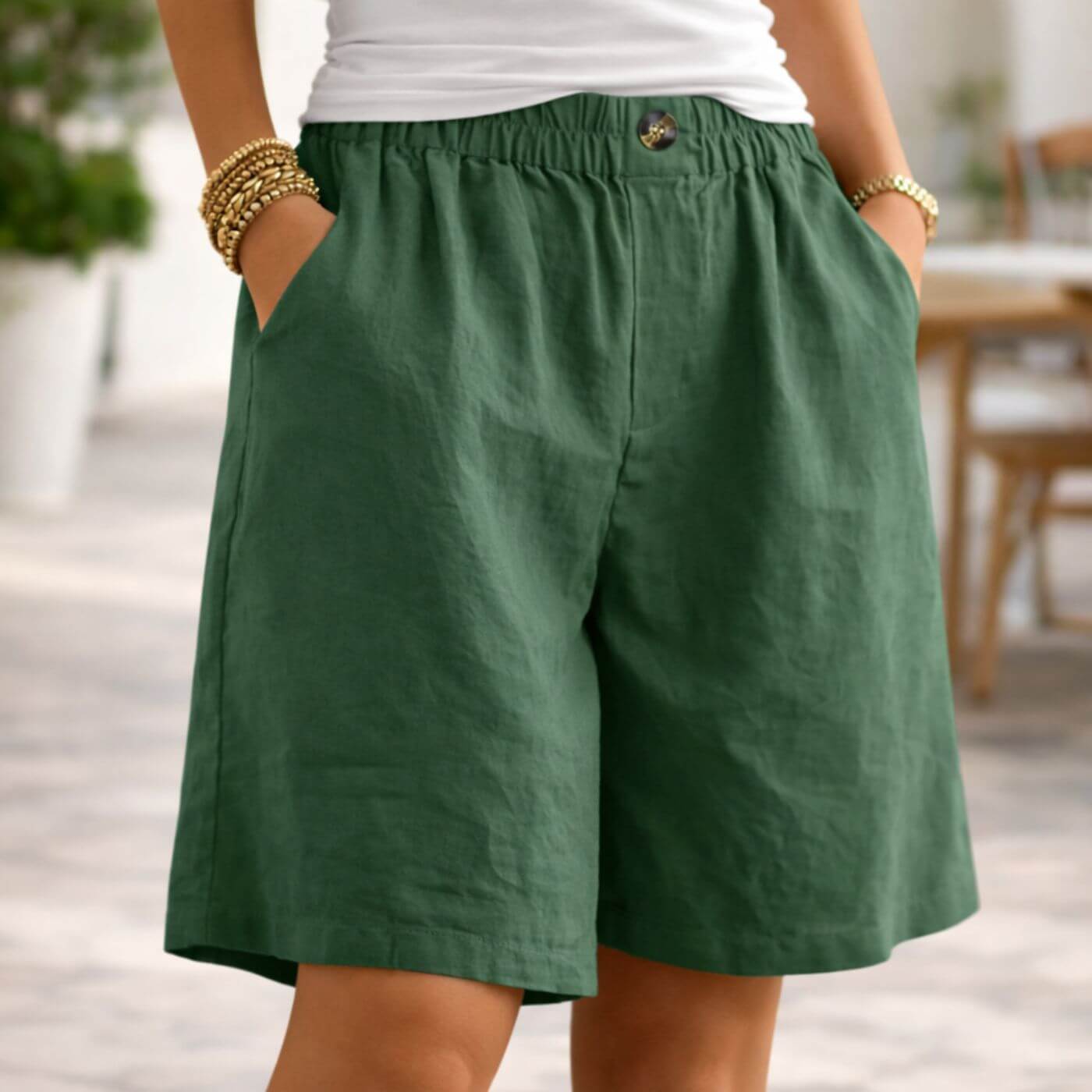 PEYTON™ | Elastic Waist Loose Fit Shorts