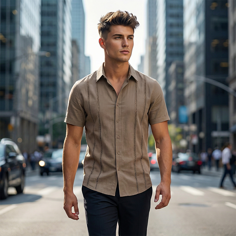 HARVEY | Men's Button-Down Shirt - Breathable & Quick-Dry