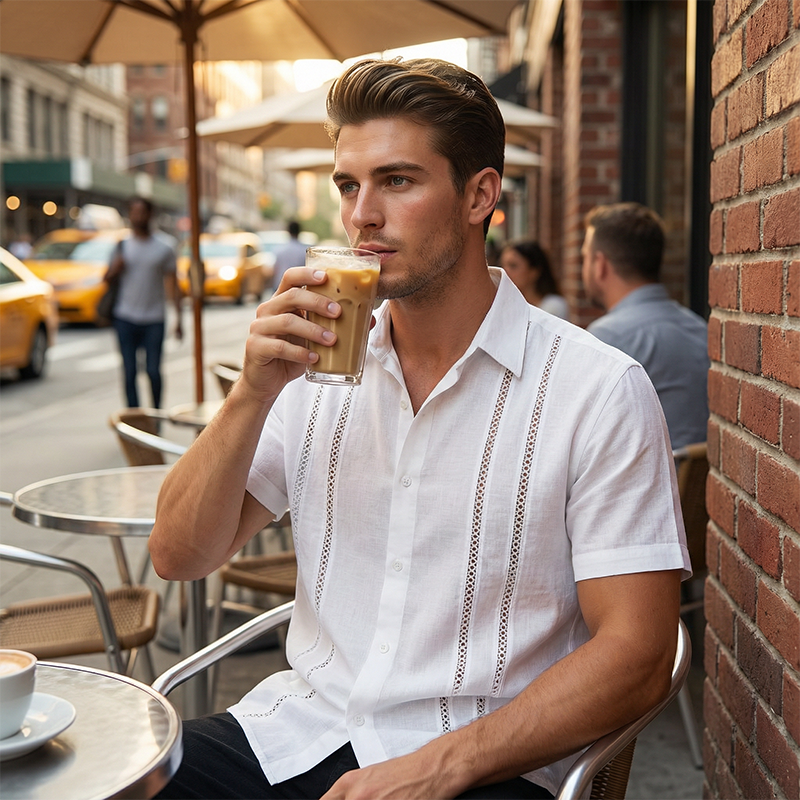 HARVEY | Men's Button-Down Shirt - Breathable & Quick-Dry